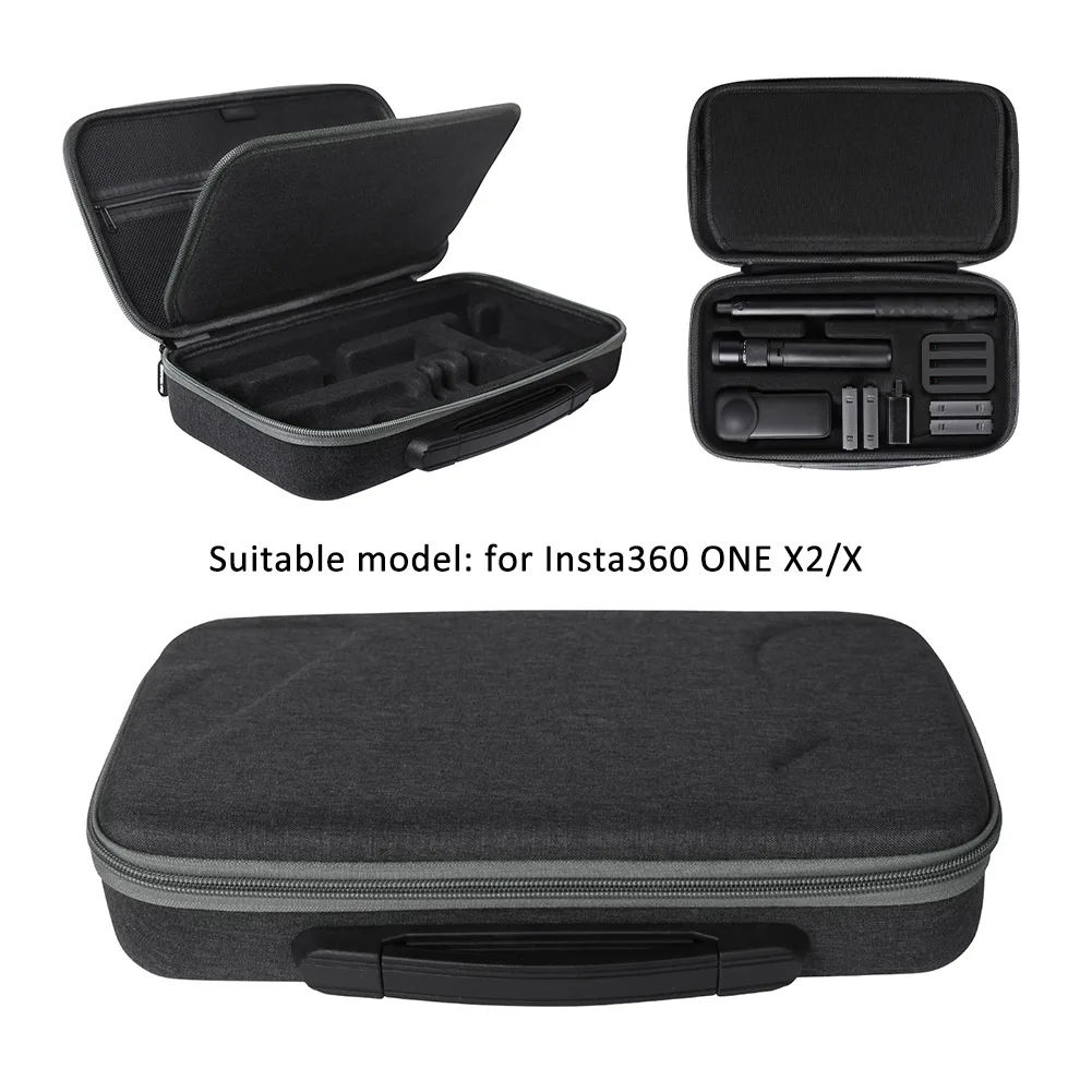 

Anti Scratch Shockproof Travel Carrying Bag Handbag Portable Zipper Organizer Storage Case Multifunctional For Insta360 One X X2