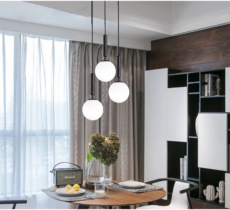 

Nordic Glass Ball Pendant Lights Luster Modern Pendant Lamp Lights Romantic Hanging Lamps Lighting Restaurant Light Fixtures