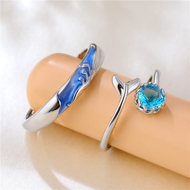 

Low Price Jewelry Gift Tail Ornaments Creative Mermaid Opening Men Women Women Adjustable Size Ring Party Rings for Girls