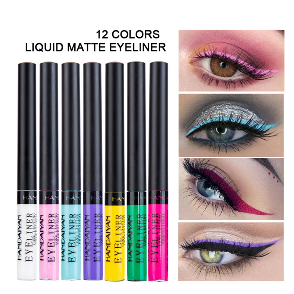 

12 Colors Colorful Eyeliner Matte Waterproof Liquid Eye Liner Pencil Set Makeup Cosmetics Long-lasting Eyeliner Pencil For Women