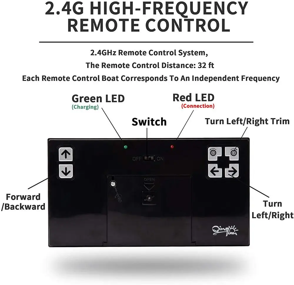 Радиоуправляемая лодка для детей Hovercraft-синяя электрическая скоростная EP Racing RC RTR