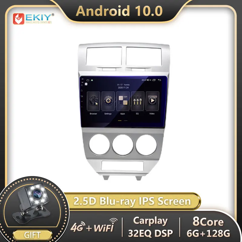 

Автомагнитола EKIY 6G 128G DSP Android 10 для Dodge Caliber 2009-2012, мультимедиа, Blu-Ray IPS экран, навигация, GPS, стереосистемы
