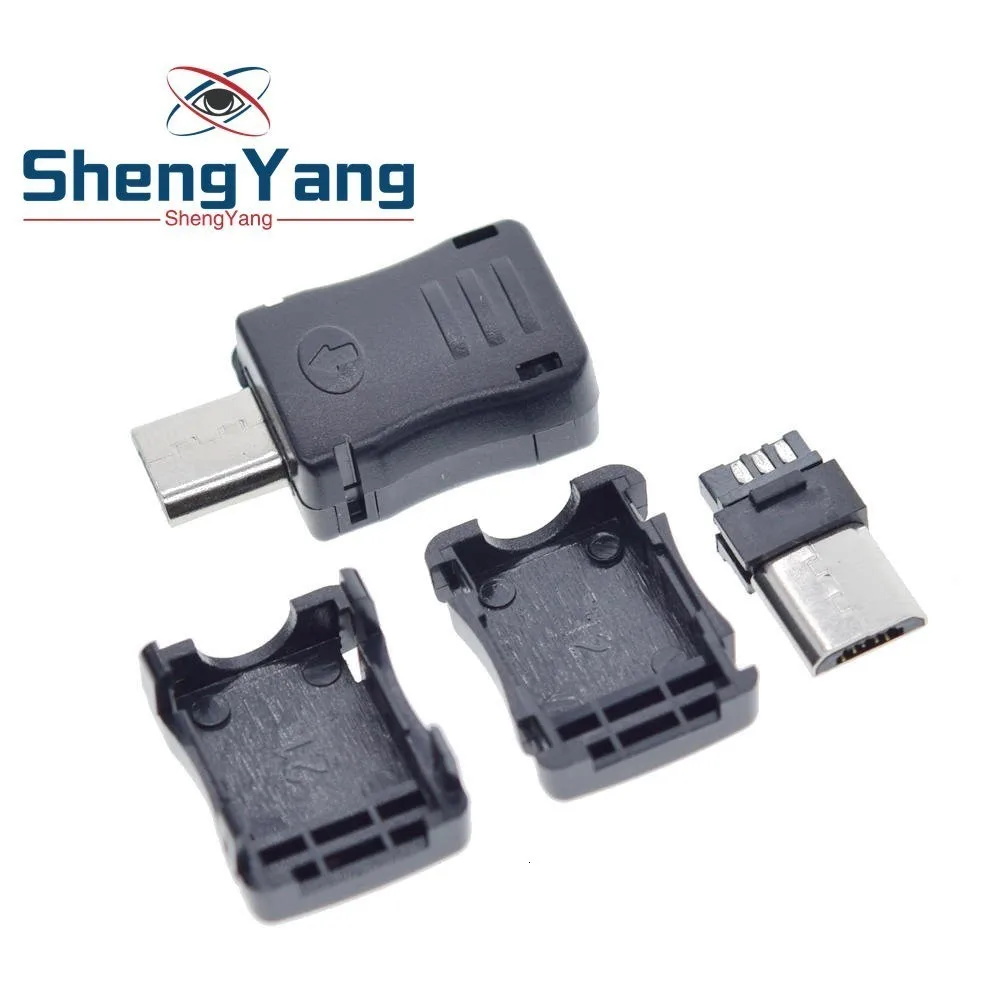 Высокое качество 10 шт. Micro USB Мужской Разъем Micro USB Jack 2,0 5 Pin розетка с пластиковой крышкой для видов DIY