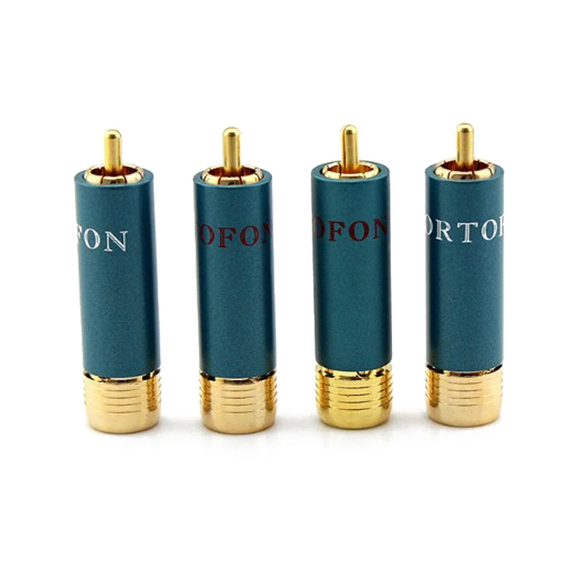 

Позолоченные Hi-Fi RCA штекеры 4 шт./лот, Hi-end, ортофон, 8NX, разъемы RCA