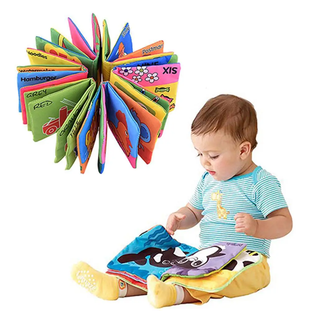 

Infant Baby Children Kids Intelligence Development Early Education Cloth Book Cognize Book Reading Toys