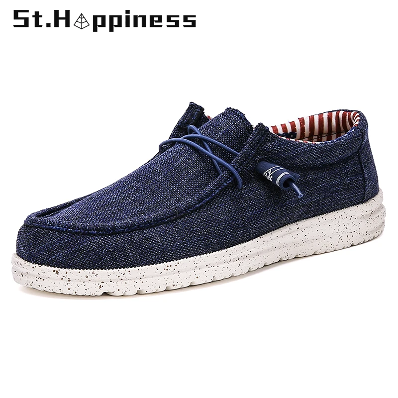 

2022 New Men Canvas Boat Shoes Outdoor Convertible Slip On Loafer Moccasins Fashion Casual Flat Non Slip Deck Shoes Big Size 48