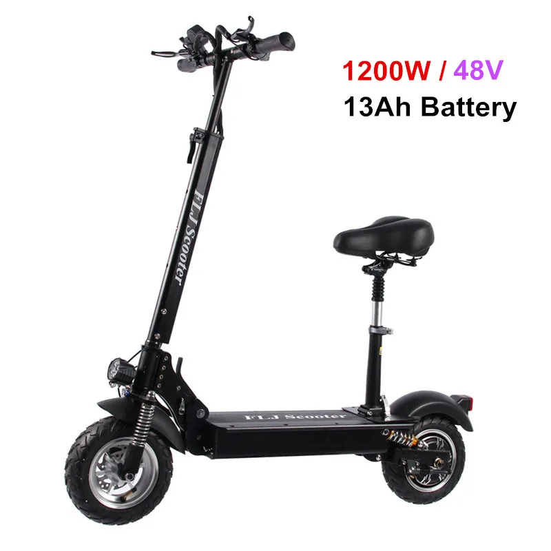 1200W 13AH FLJ 1200 Вт 500 Вт Электрический скутер для взрослых с сиденьем складной самокат Ховерборд скейтборд велосипед электрический велосипед - Цвет: 1200W 13AH