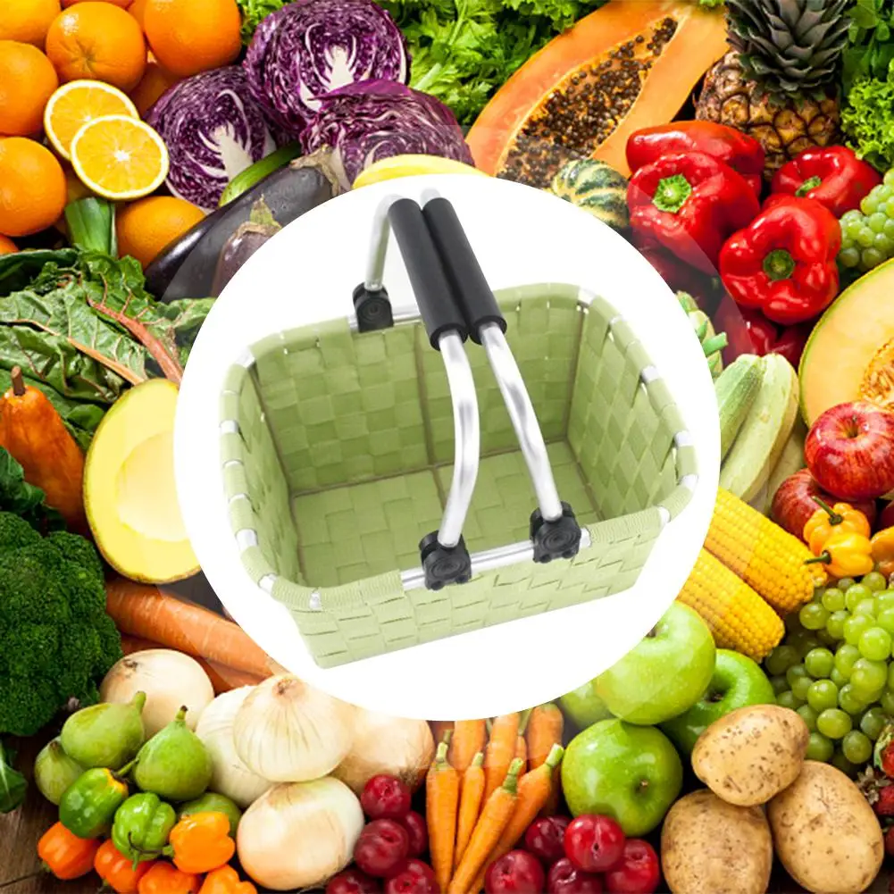 Ручной работы Тканые корзина прямоугольные в нейлоновой оплетке разных цветов с