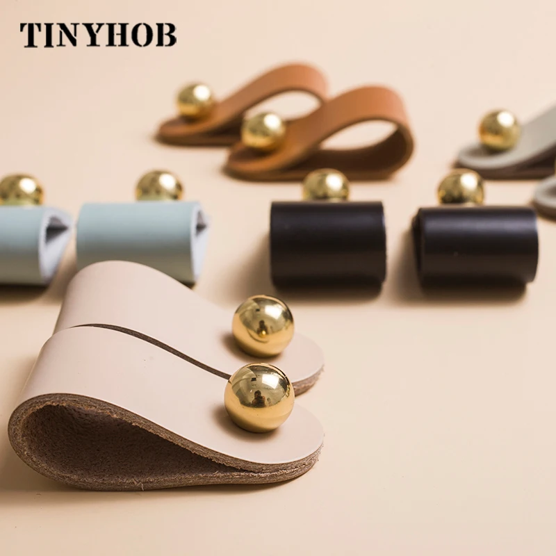 9 цветов/кожа + латунные ручки и в скандинавском стиле ручка для шкафа макарон