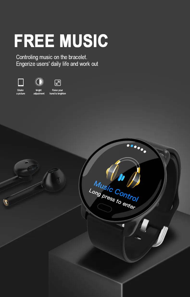 UTELITE K9 Смарт часы IP67 Водонепроницаемый для мужчин Bluetooth сердечного ритма кровяное давление женщин функциональный фитнес-браслет для Android IOS
