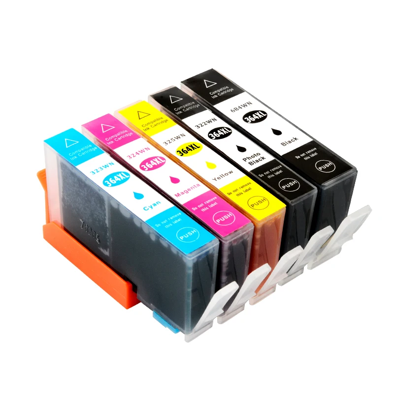 

5 Pcs Compatible Ink Cartridge For HP364 364 XL For HP 3070A B209a B209c B210a B210c B210d 3070A 3520 3522 3524 4620 Printer