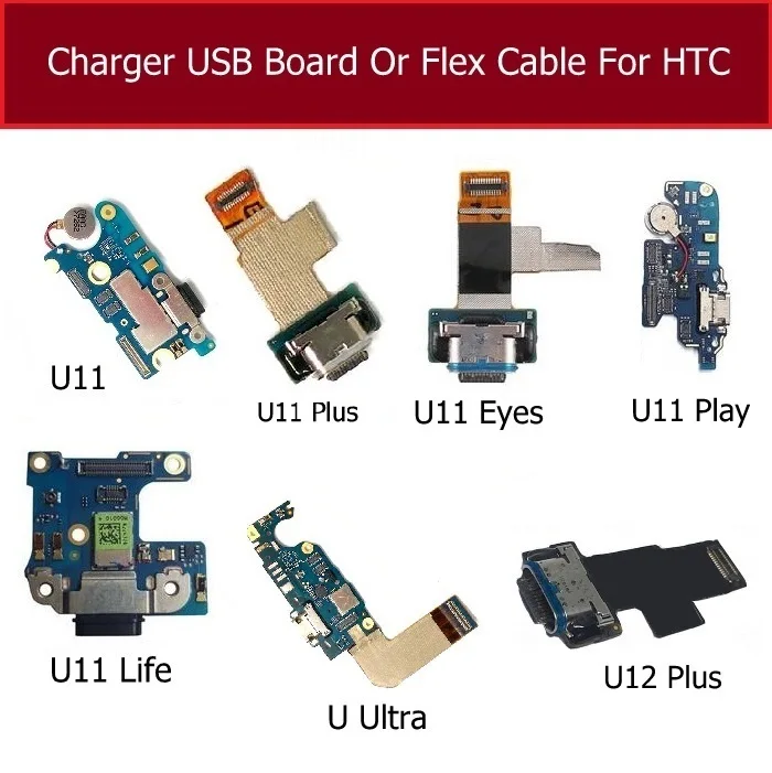 Плата зарядного устройства с USB разъемом для HTC u11 eyes life PLAY plus U12 PLUS U ultra модуль