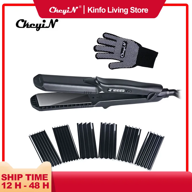 Выпрямитель для волос и широкая пластина кукурузы 4 стиля сменные щипцы завивки