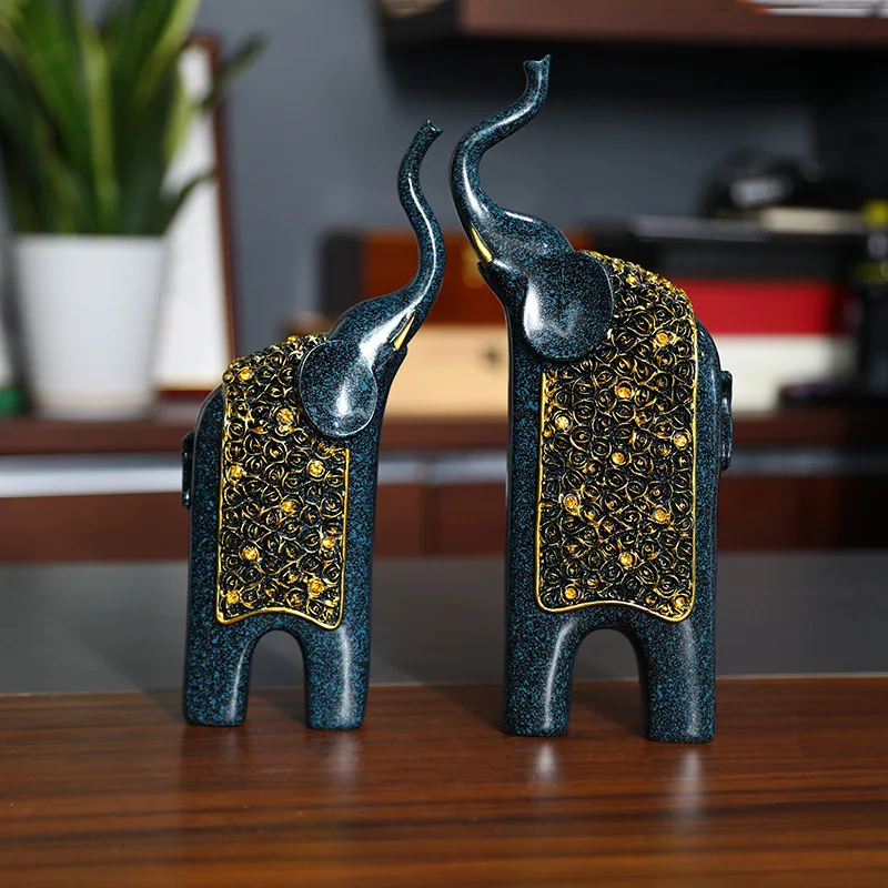 

Resin Crafts New Fashion European Elephant Ornaments Home Living Room Animal Ornaments Decorative Artwork