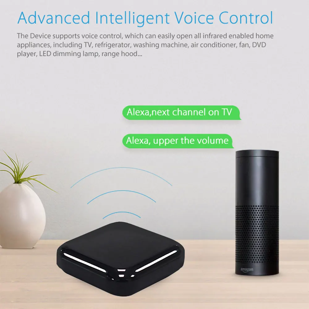 Tuya Smart IR Remote Control WiFi Universal Infrared Home Controller For TV AC SmartLife APP Works With Alexa Google | Электроника