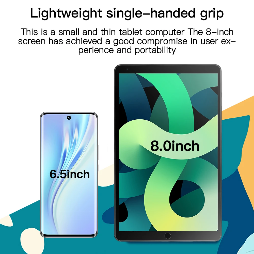 New 8 Inch Original Tablet Pc Google Play Android 9.0 Octa Core 3G Network Phone Call Tablets Bluetooth WiFi 4GB RAM 64GB ROM |