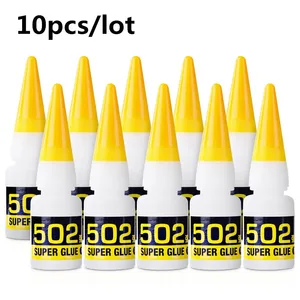 Deli 10 шт., жидкий супер-клей, 502 цианоакрилатный клей, прочное сцепление, ремонт резины, пластика, ткани, дерева, металла, фоторучка