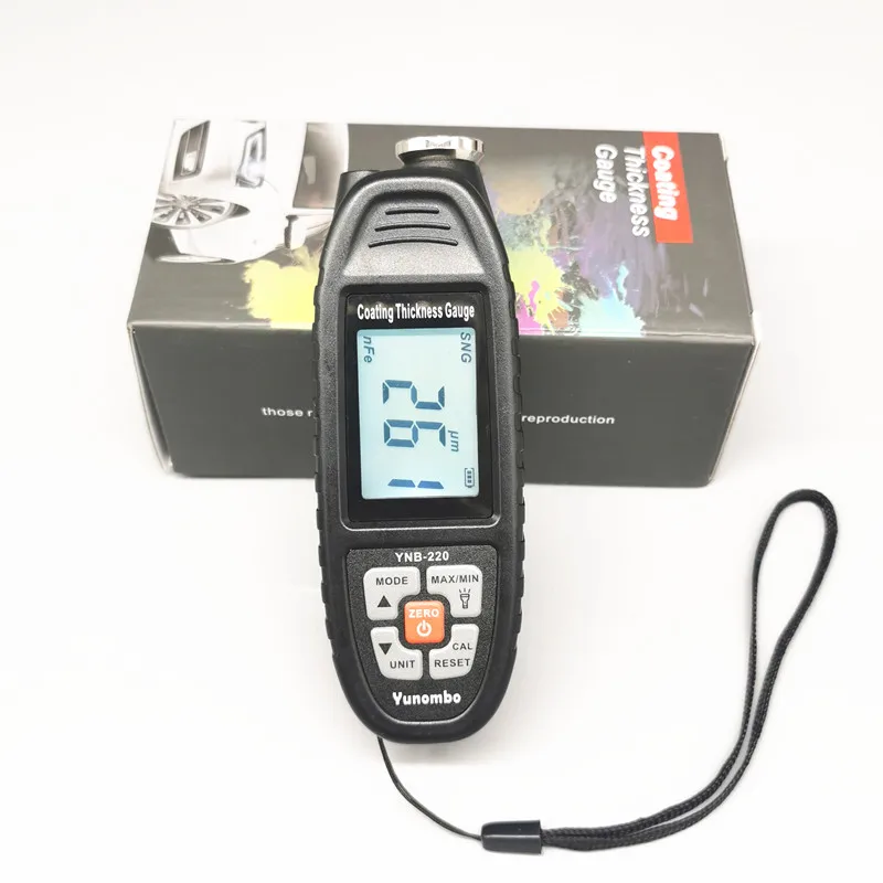  Yunombo YNB-220/220U Backlight Car Paint Tester Thickness Meter Coating Thickness Gauge with LED/UV Light