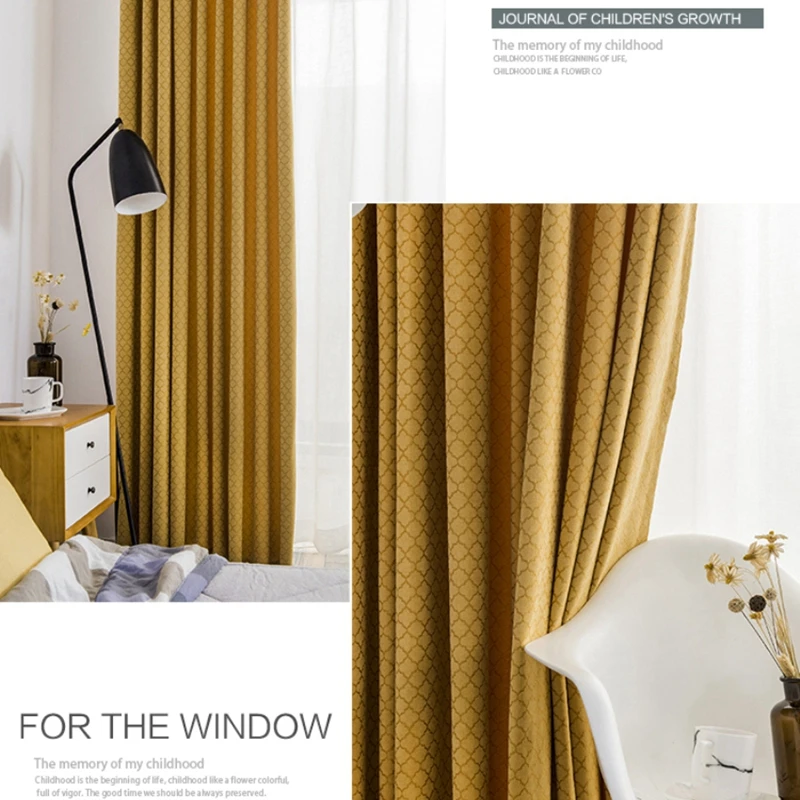 Современный скандинавский жёлтая с геометрическим узором жаккардовая