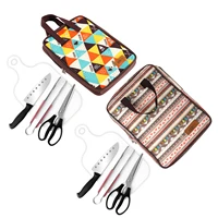 portable 5pcsset outdoor cookware camping barbecue simple kitchen utensils set stainless steel knives cutting board picnic bag