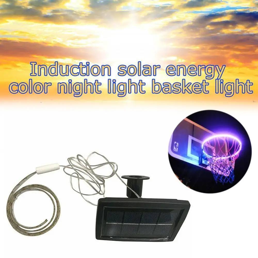 

LED Basket Hoop Solar Light Play At Night Illuminated Basketball Rim Attachment Helps You Shoot Hoops On Night LED Strip lamp 20