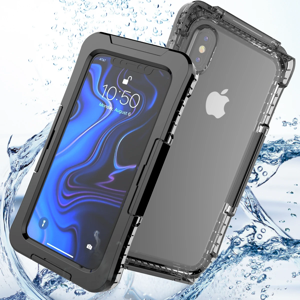 Для iPhone X/XS Max/XS IP68 водонепроницаемый противоударный жесткий чехол для телефона