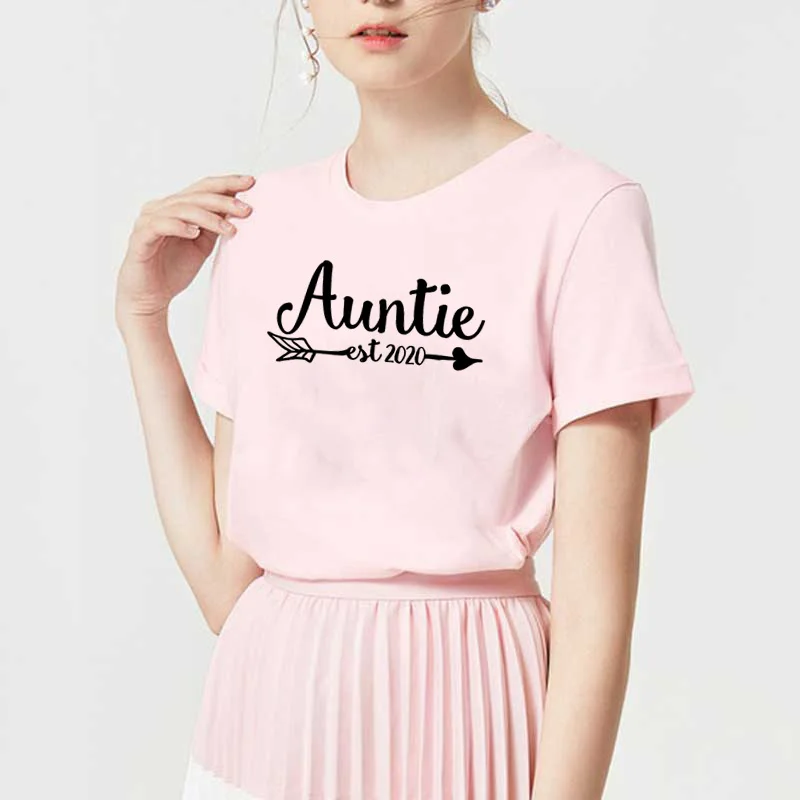 Auntie рубашка Est Since 2020 футболка с принтом женская хлопковая забавная Футболка Harajuku