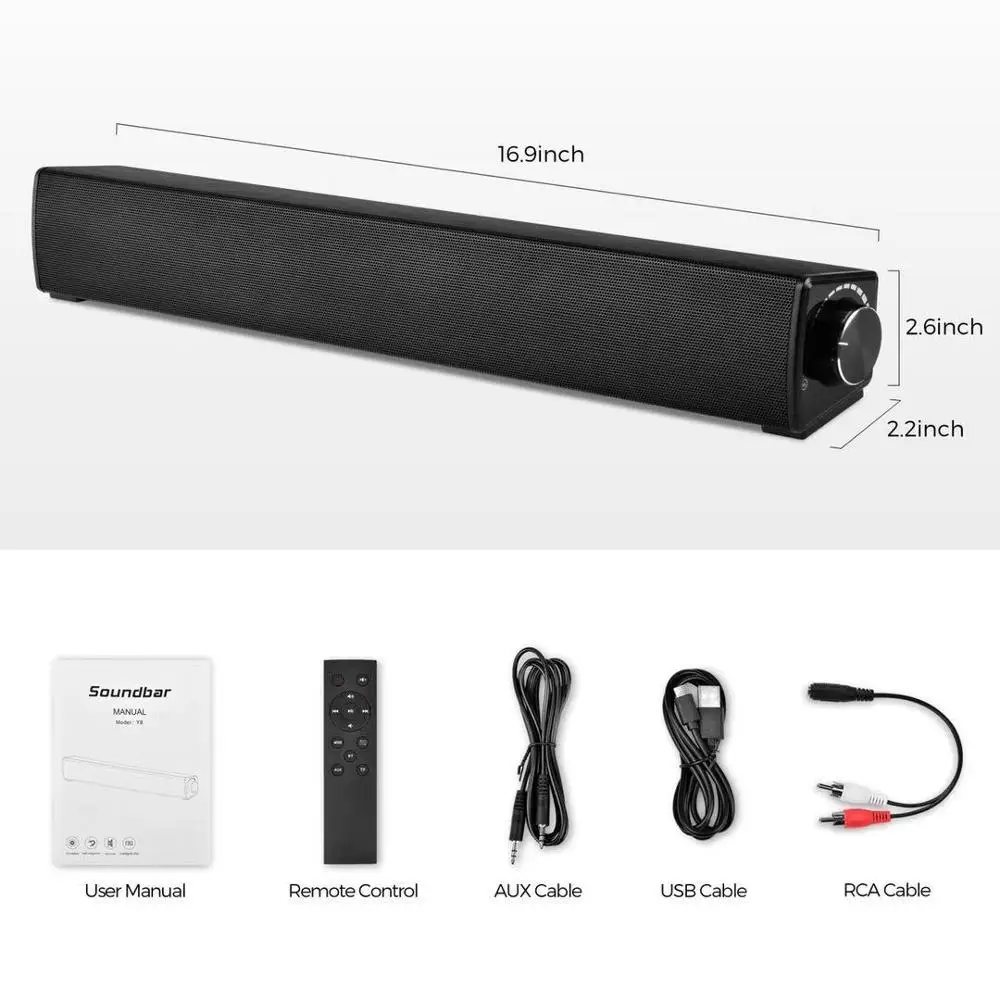 

20W Speaker USB portable speaker Computer Speaker soundbar Stereo Subwoofer soundbar speaker Surround Sound Box