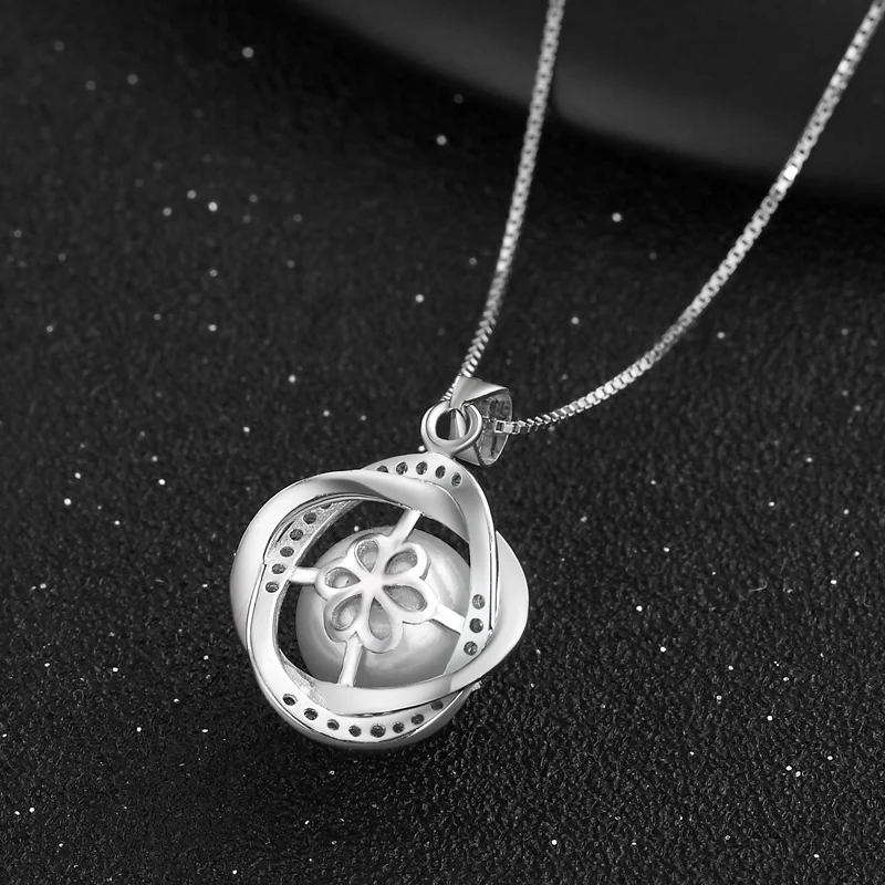 

Natural Freshwater Pearl 10.3 mm White Pearl Pendant 925 Sterling Silver Necklace Reliable Jewelry CHD00326