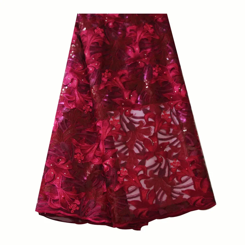 Нигерийская кружевная ткань с блестками для свадебного платья хит продаж 2019