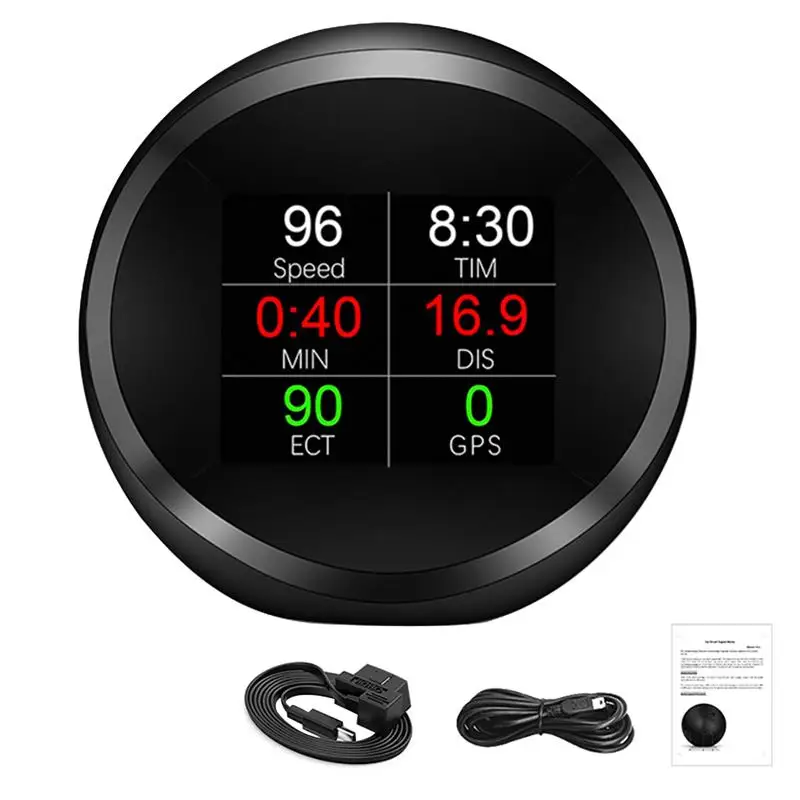 

P11 HUD Voltage Speed Meter Car Head-up Display Universal OBD Speedometer Voltage Gauge Alarm