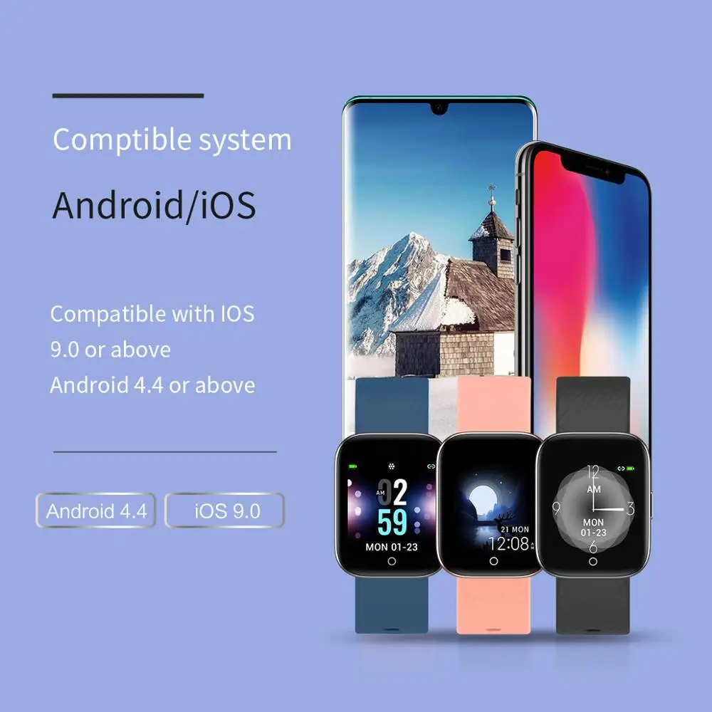 LEMDIOE роскошные женские Смарт-часы IP68 Водонепроницаемый динамический монитор сердечного ритма мульти-спортивный режим smartwatch для женщин для iphone ios