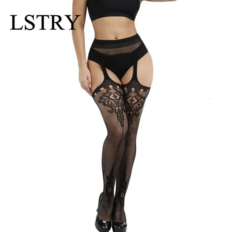 

Women's Sexy Fishnet Stockings Lace Top Thigh High Sexy Stockings Sexy Lingerie Nightclubs Band Hold Up Female Stockings Medias