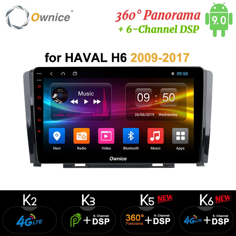 Ownice k3 k5 k6 автомобильный DVD-плеер Android 9 0 для Great Wall Hover Haval H6 Greatwall 4G RAM радио GPS