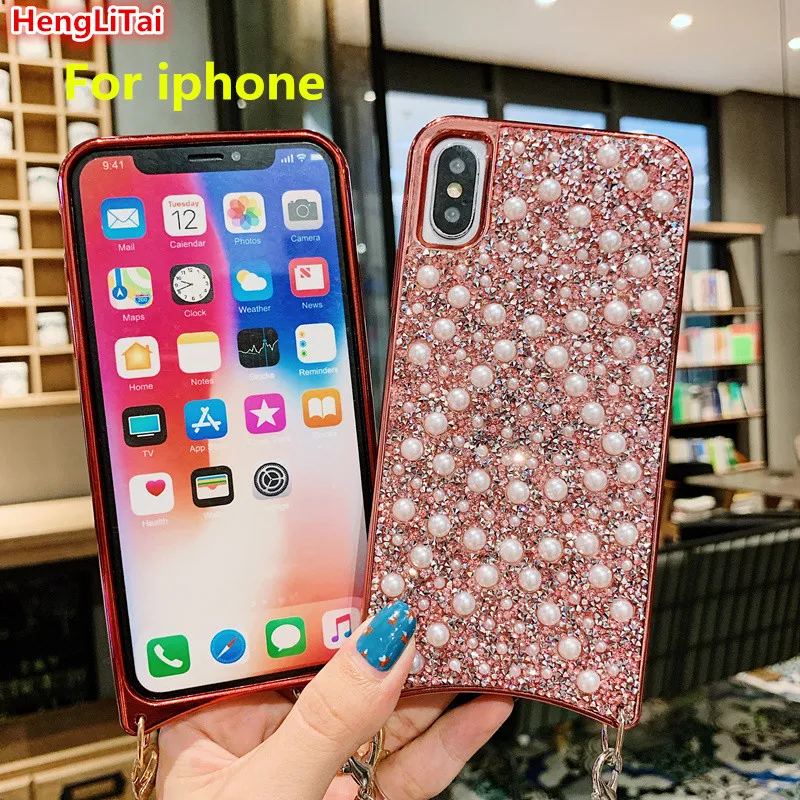 Блестящие жемчужные мягкие противоударные чехлы для телефонов iphone 11pro MAX 6 7 8 plus X XR