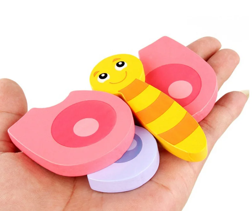 Деревянная головоломка для малышей Ранние развивающие игрушки головоломки 3d