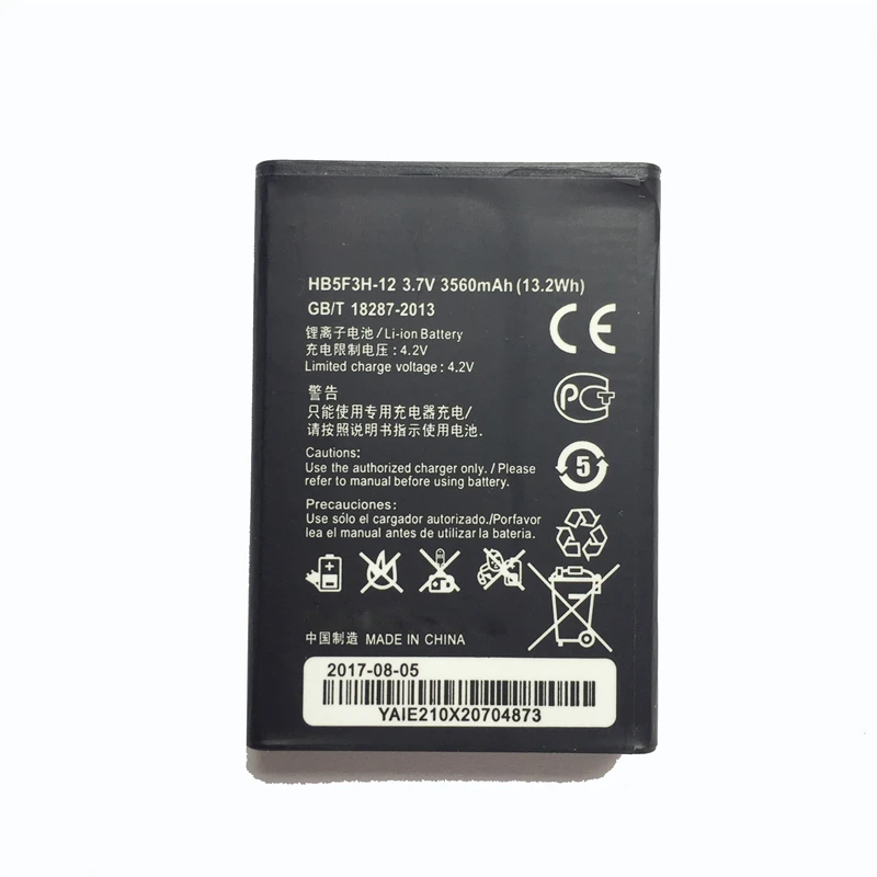 Сменный аккумулятор для Huawei Ascend E5372T E5775 4G LTE FDD Cat 4 wifi роутер HB5F3H 12 3560mAh| |