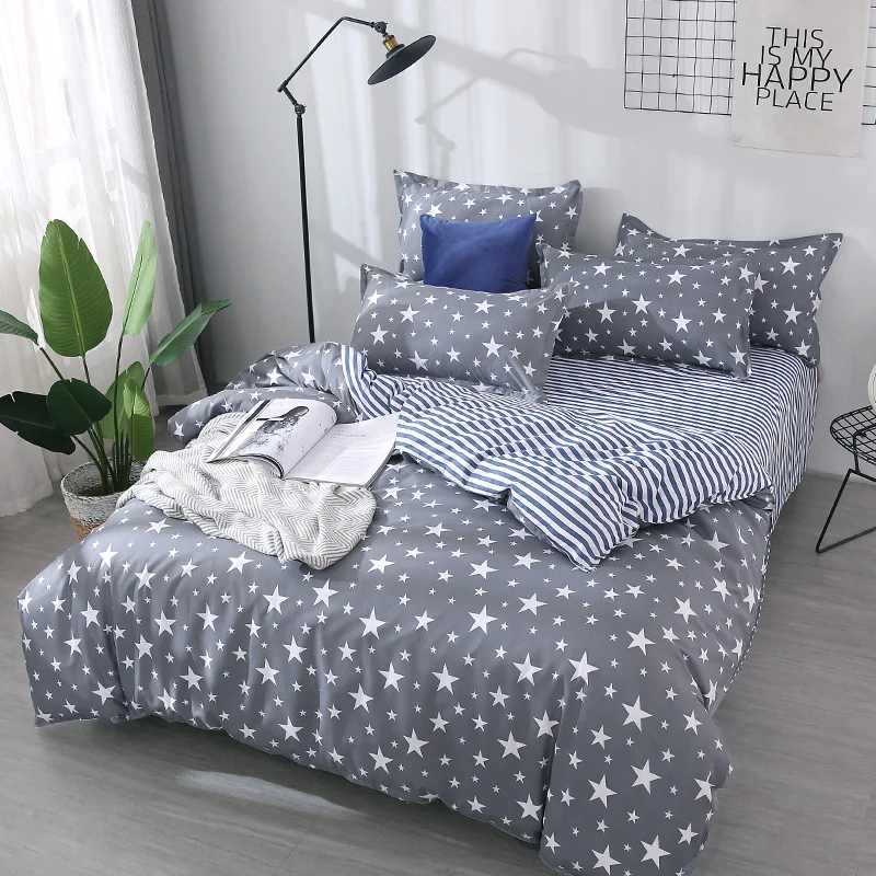 

Duvet Cover and Pillowcase Home Comforter Bedding Set Nordic Quilt Cover for Double Single Bed King Queen 240x220 Bedclothes