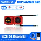 Умный BMS-модуль LiFePO4 с вентилятором, устройство для связи с Bluetooth, 16S 20S 24S 500A, RS485 modbus, 48 в 72 в, быстрое охлаждение