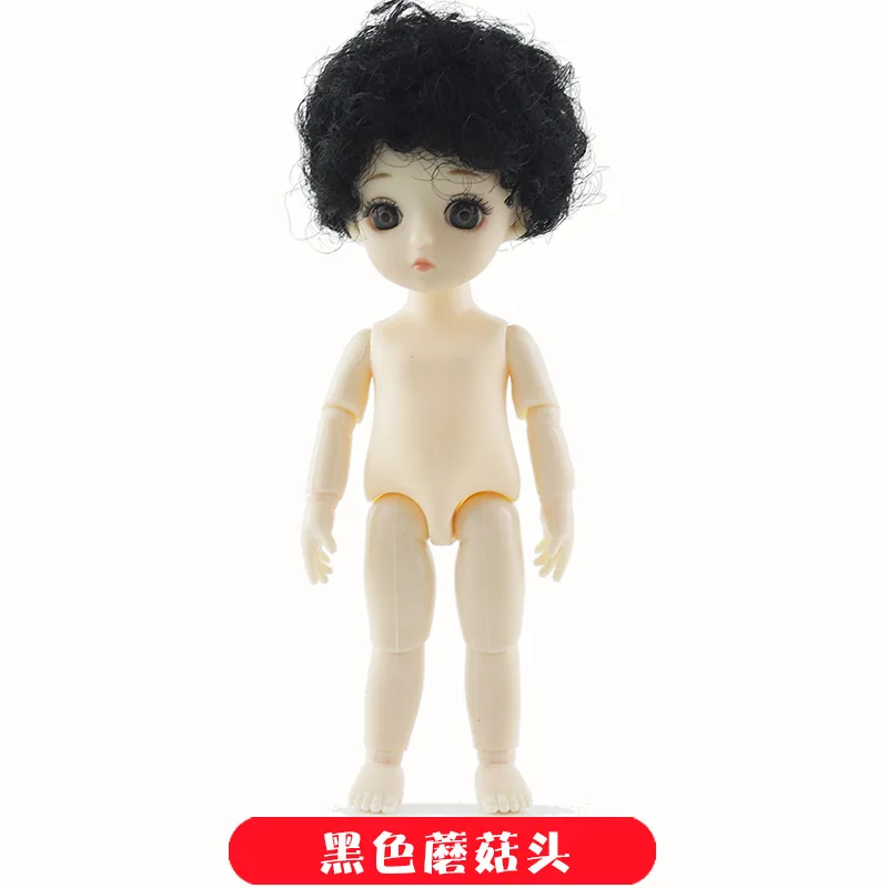 HeiMGT 16 см BJD куклы 13 совместный подвижный 1/12 куклы-принцессы игрушки макияж одеваются голый обнаженный милый ребенок кукла игрушка для детей Подарки - Цвет: HeiMGT