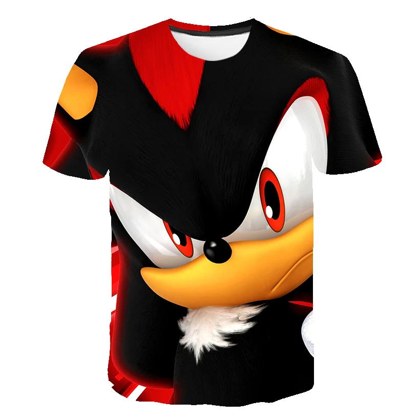 Детская футболка Sonic the hedgehog топы для маленьких мальчиков с коротким рукавом