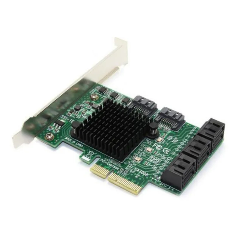 PCIe Card To SATA3.0 Expansion 8 Port High Speed 6Gbps Computer Adapter |