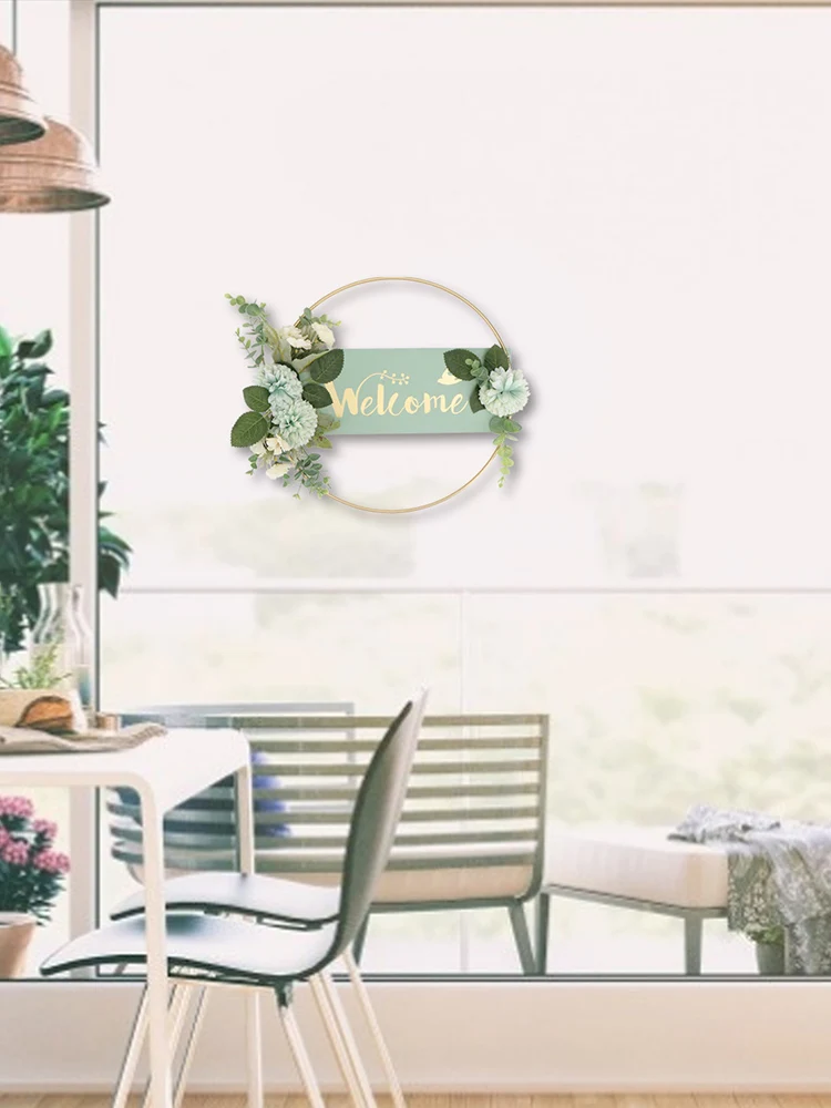 

Welcome Sign Farmhouse Decor Floral Wreath Front Door Window Decoration For Homes, Offices, Hotels, Restaurants, Shops