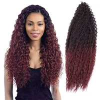 ombre synthetic crochet braiding hair extensions marly hair for women afro curls synthetic crochet afro hair yaki kinky curly