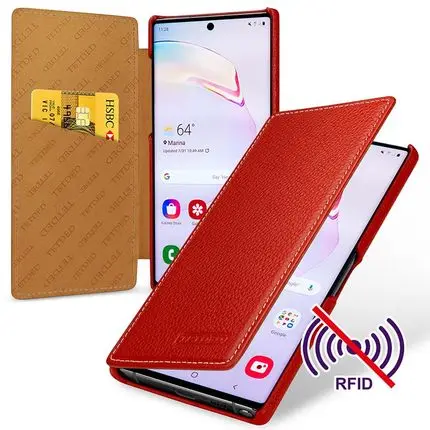 Красный Для samsung Galaxy Note 10 Plus чехол-кошелек с отделениями для карт для samsung Galaxy Note10 Note 10 Fundas кожаный флип-чехол - Цвет: Красный