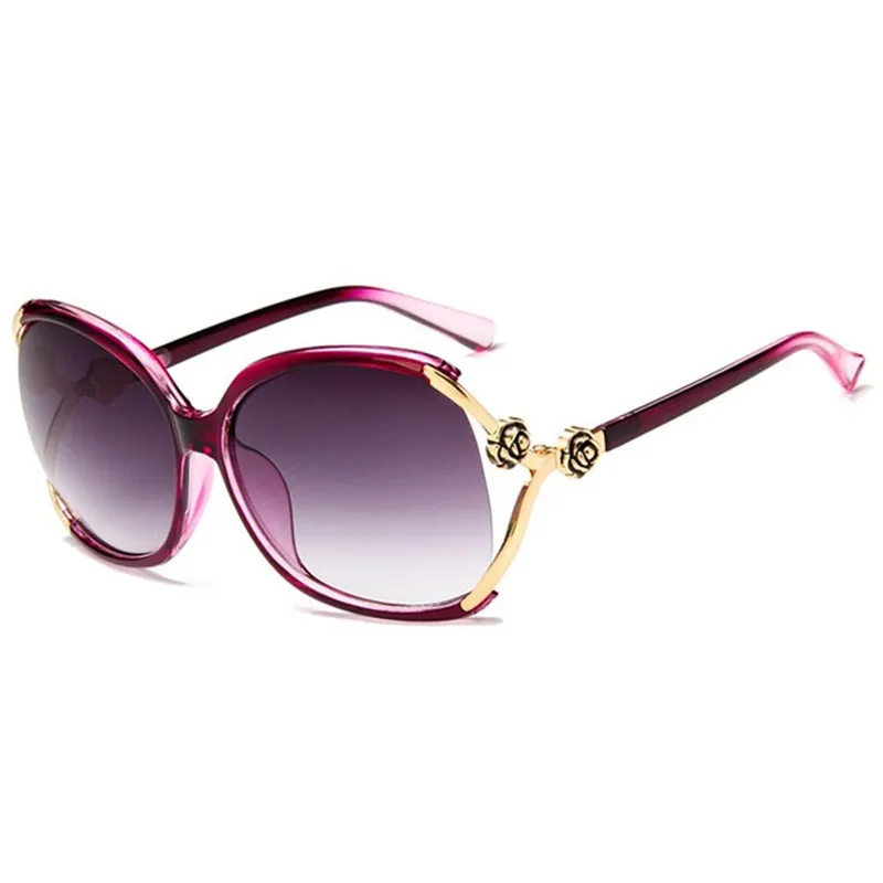 

2021 Ladies Sunglasses Camellia Hollow Dot Lacquer Rose Sunglasses Trendy Wild Big Frame Sunglasses