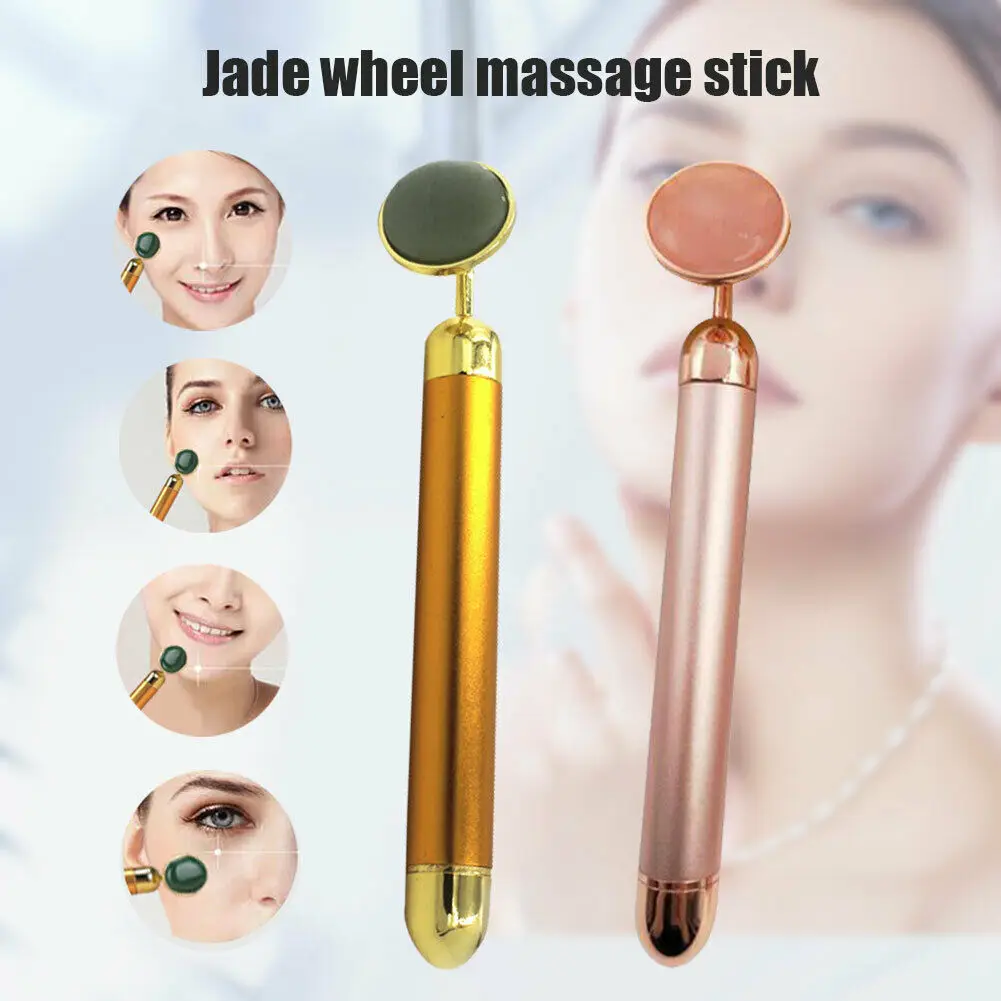 

Good Healthy Beauty Bar Vibration Facial Roller Electric Massage with Stone Head Anti-wrinkle Tool