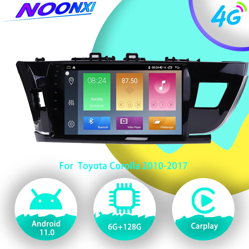 

128G Android 11 For Toyota Corolla 2010 2011-2017 Car Radio Stereo Multimedia Video Player GPS Navigation DVD 2 Din Head Unit