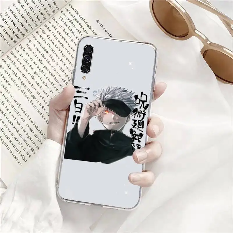 

Jujutsu Kaisen Satoru Gojo Phone Case Transparent For Samsung Galaxy A71 A21s S8 S9 S10 plus note 20 ultra
