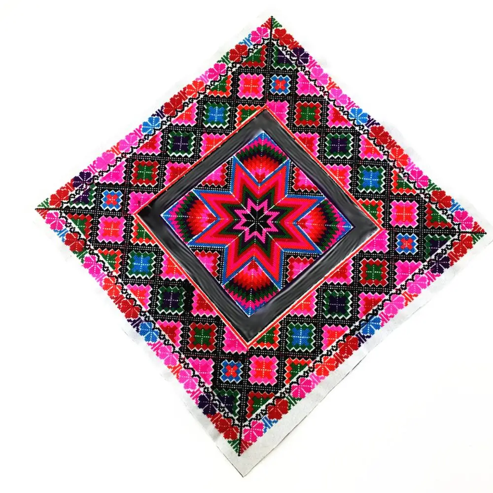 Нашивка для вышивки крестиком из хлопковой нити большой квадратный патч в стиле